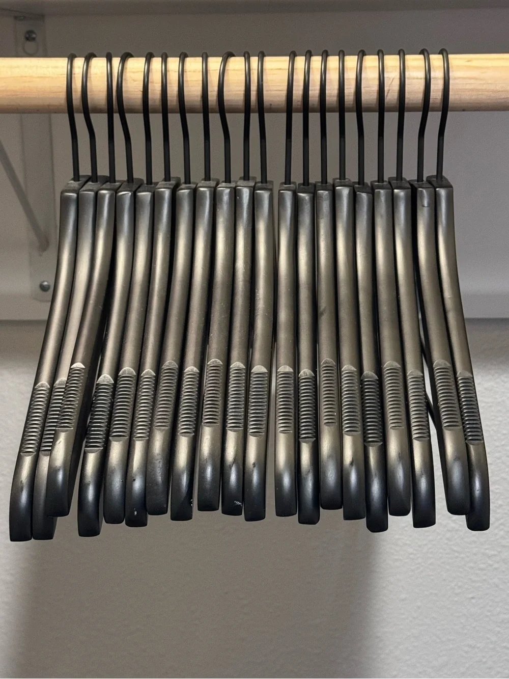 Set of 10 Made by Design Black Wood & Metal Suit Hangers Target Minimalist